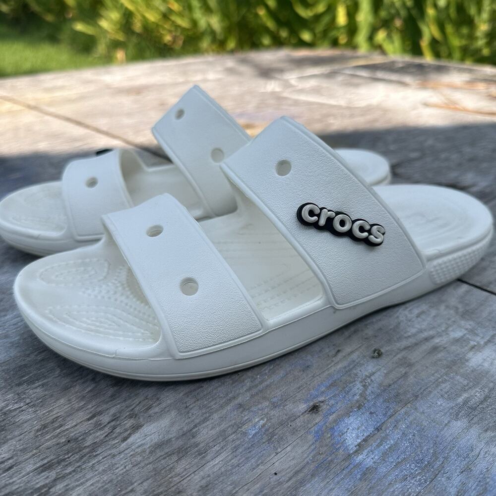 Crocs Classic Crocs Slide Sandals White Men's 7 Women's 9 - 860